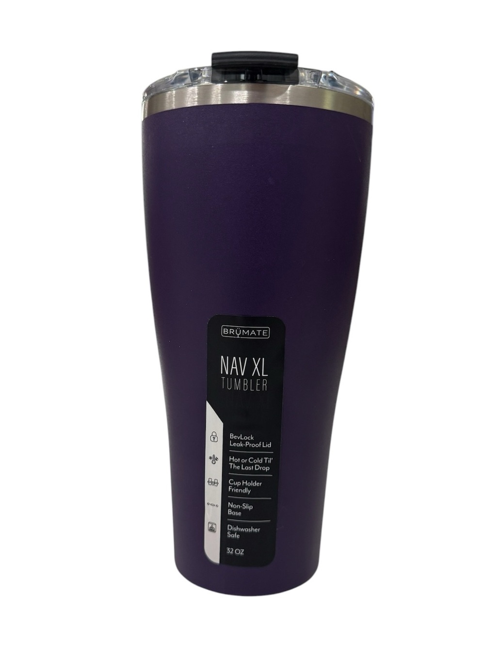 NWT. Purple BrüMate Nav XL 32 oz Tumbler with a leak-proof lid.